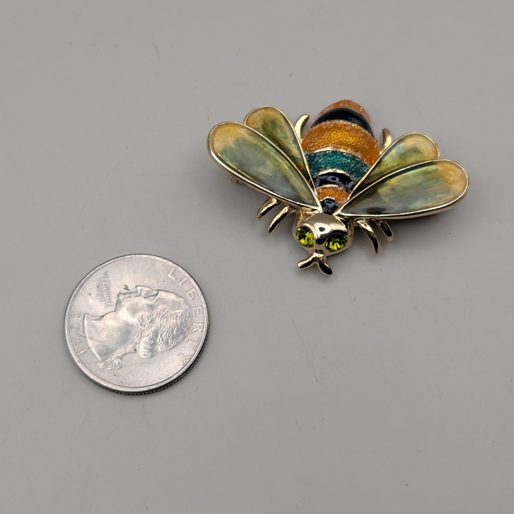 Colorful Bee Brooch - Picture 2 of 3